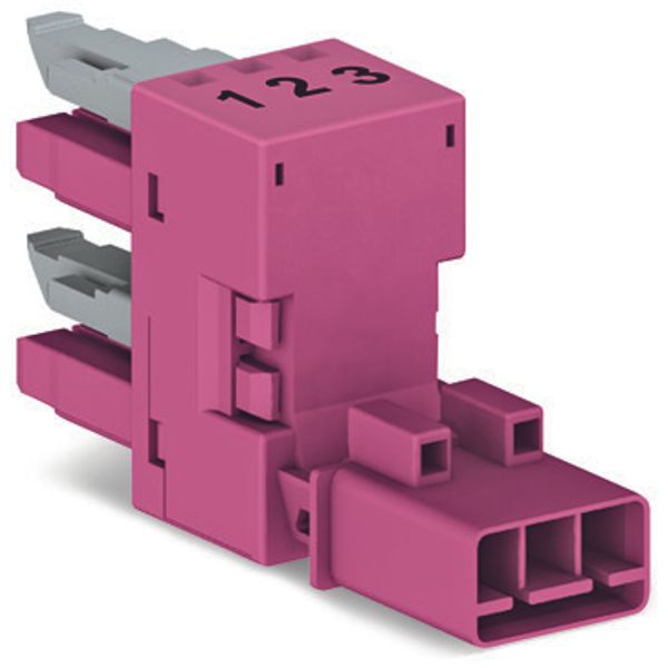 h-distribution connector 3-pole Cod. B pink image 4