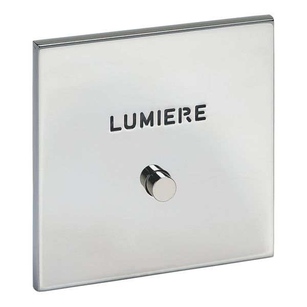 Art d'Arnould universe Epure illuminated push button 1 position with Light marking - mirror steel image 1