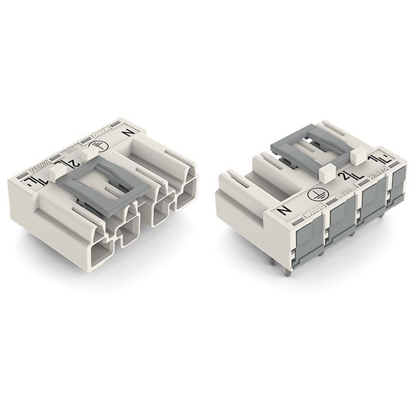 Plug for PCBs angled 4-pole white image 3