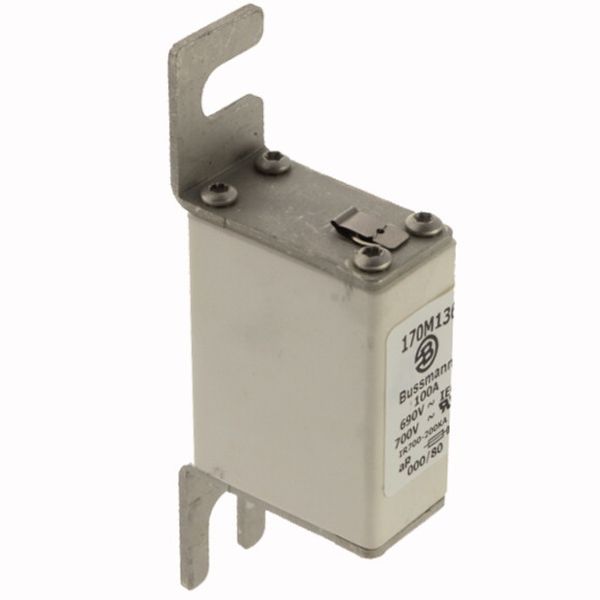 Fuse-link, high speed, 100 A, AC 690 V, DIN 000, 21 x 40 x 100 mm, aR, DIN, IEC, single indicator image 4