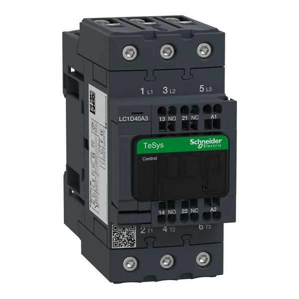 TeSys Deca contactor , 3P(3 NO) , AC-3/AC-3e , = 440V, 40 A , 110V AC 50/60 Hz coil image 3