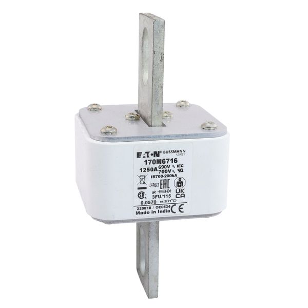 Fuse-link, high speed, 1250 A, AC 690 V, size 3, 67 x 92 x 155 mm, aR, IEC, UL image 32