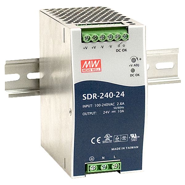 SDR-480P-48 DIN rail power supply, 480W, 48V, 10A parallel, MEAN WELL image 1