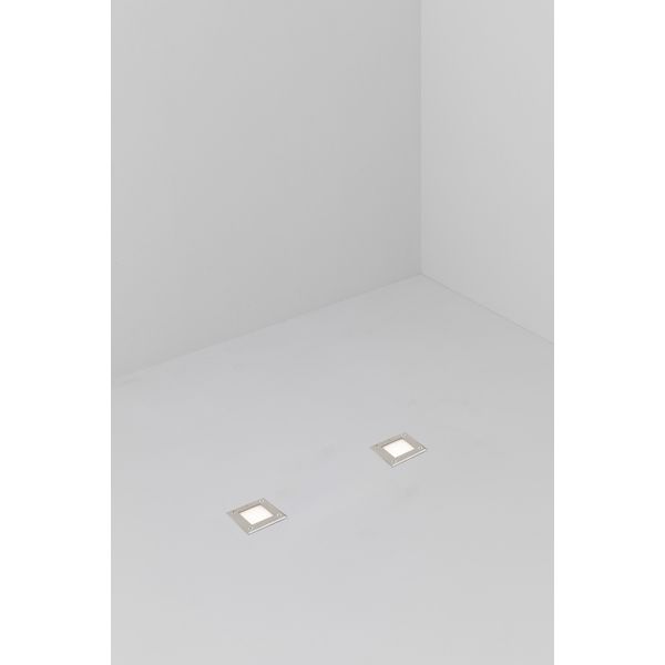 LED-18 INOX SQUARE RECESSED LAMP 3000K HIGH POWER image 1