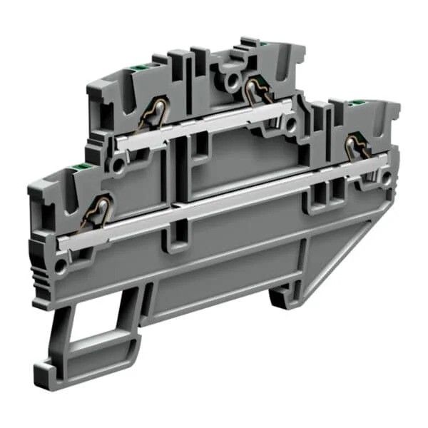 Push-in terminal block 1.5mm2, 2-levels, grey color image 1