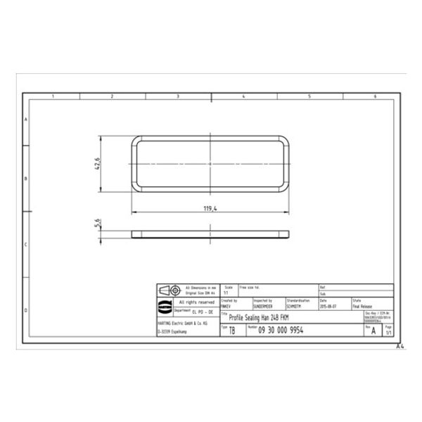 Profile Sealing Han 24B FKM image 1