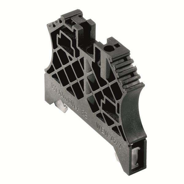 End bracket, Wemid, black, Rail: TS 35, when screwed in image 2