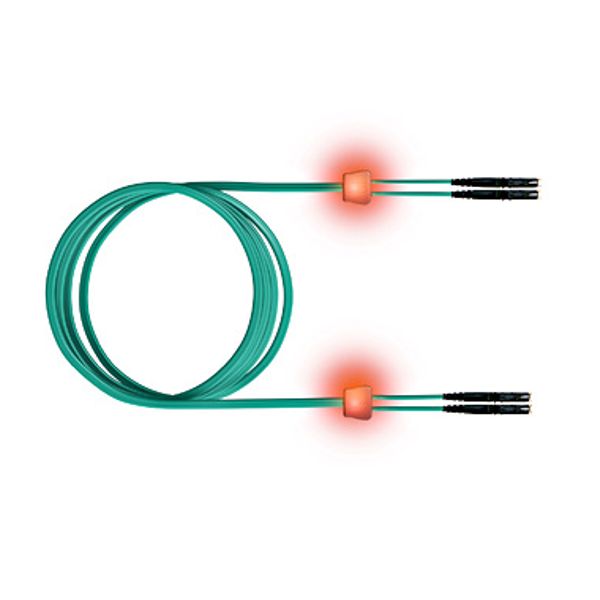 FO LED Patch Cord, Duplex, E2000/E2000, G50/125 OM3, 10m image 1