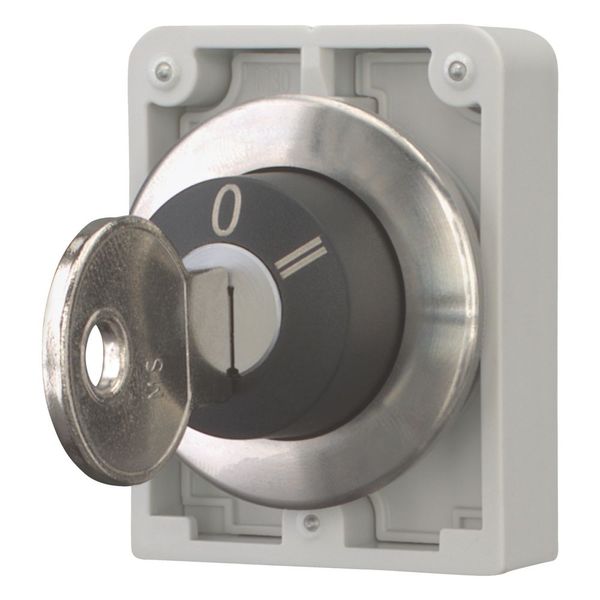 Key-operated actuator, Flat Front, momentary, 3 positions, Key withdrawable: 0, Bezel: stainless steel image 11