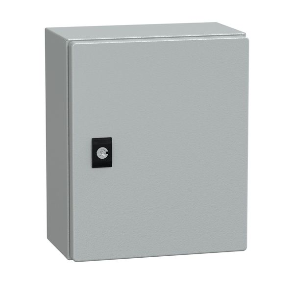 Spacial CRN plain door with mount.plate. H300xW250xD150 IP66 IK10 RAL7035.. image 1