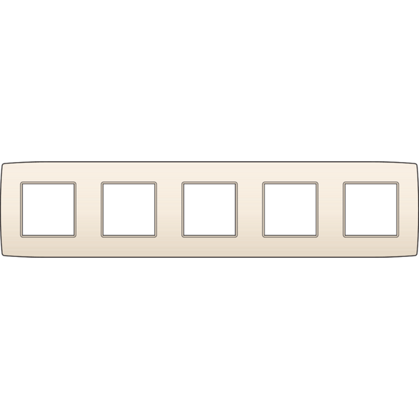 Fivefold faceplate, 71 mm centre distance, Niko Original cream image 1