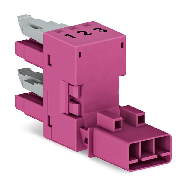 h-distribution connector 3-pole Cod. B pink image 1