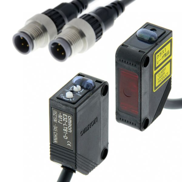 Photoelectric sensor, rectangular housing, red laser class 1, through- image 4