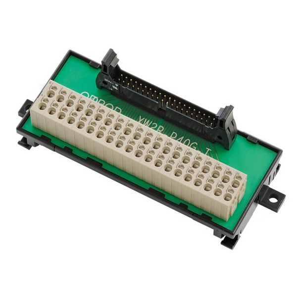 DIN-rail mounting terminal block, MIL60 socket, push-in clamp, 60 poin image 1
