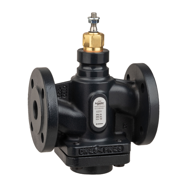 Venta V231 Globe Valve, 2-Way, PN25, Flanged, DN25, Kvs 10, Nodular Iron body, Stainless Steel Plug and Seat, Stem Up Closed. image 1