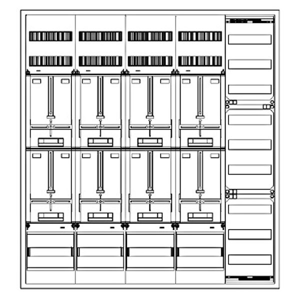 Z„hlerverteiler 8xZF, H=1400 B=1300 T=210mm, 2xVF image 1