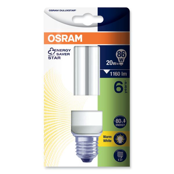 DSTAR 20W/827 220-240V E27 6XBLI1  OSRAM image 1