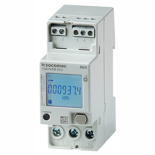 Active-energy meter COUNTIS E18 80A dual tariff com ethernet Modbus TC image 1