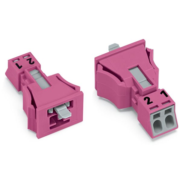 Snap-in plug 2-pole Cod. B pink image 2