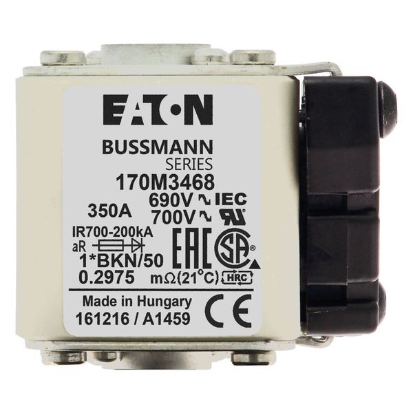 Fuse-link, high speed, 350 A, AC 690 V, compact size 1, aR, IEC, UL, single indicator image 18