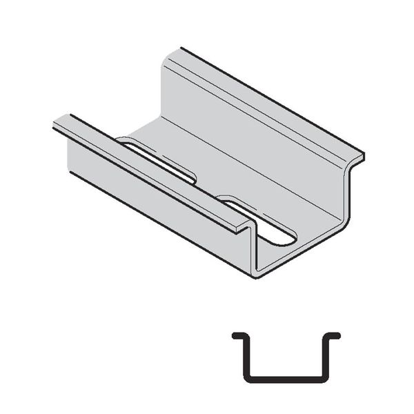 DRILLED DIN RAIL OMEGA TYPE 35X15 image 2