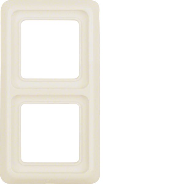 Frame 2gang, sealing, splash-proteced flush-mtd IP44, white glossy image 1