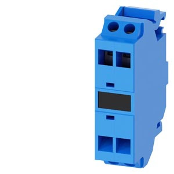 Support terminal, blue, spring-type terminal, for floor mounting image 1