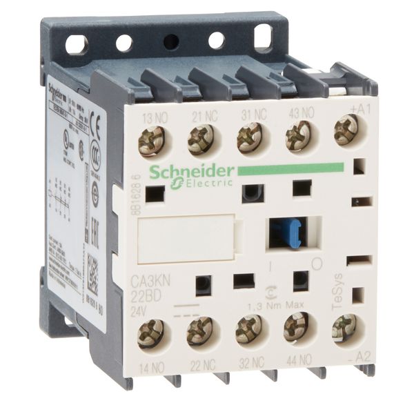 TeSys K control relay, 2NO/2NC, 690V, 24V DC standard coil image 1