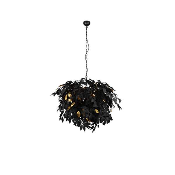 Leavy pendant 70 cm 4xE14 matt black image 1