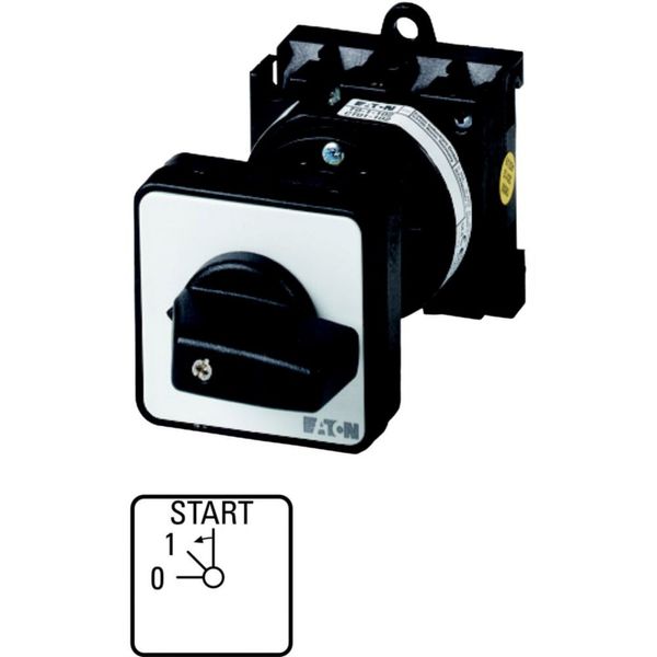 Auxiliary winding switch, T0, 20 A, rear mounting, 2 contact unit(s), Contacts: 3, 45 °, maintained, With 0 (Off) position, With spring-return to 1, 0 image 4