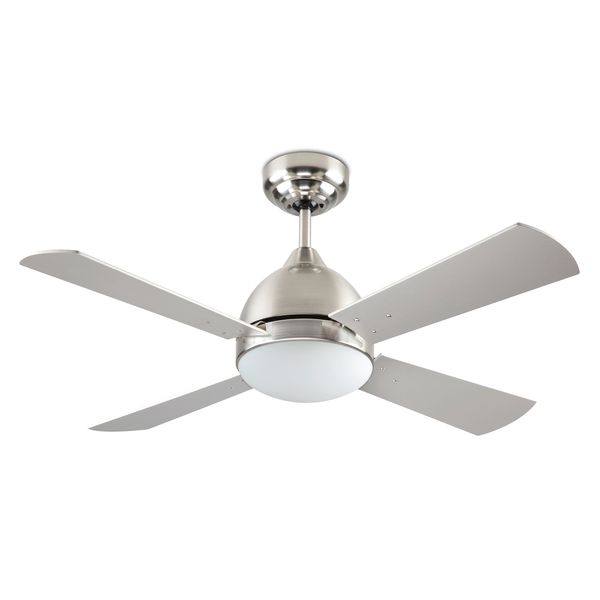 Fan IP20 Borneo E27 15;15W Satin nickel White image 1