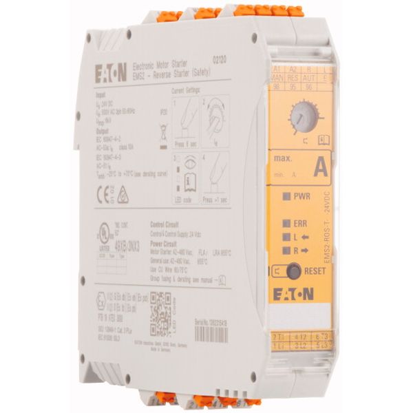 Reversing starter, 24 V DC, 1,5 - 7 (AC-53a), 9 (AC-51) A, Push in terminals, PTB 19 ATEX 3000 image 4