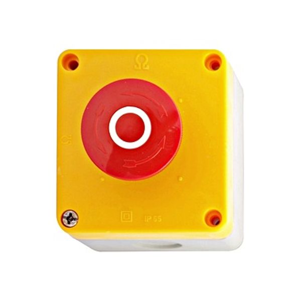 Emergency Off Push-button, 40mm in enclosure image 1