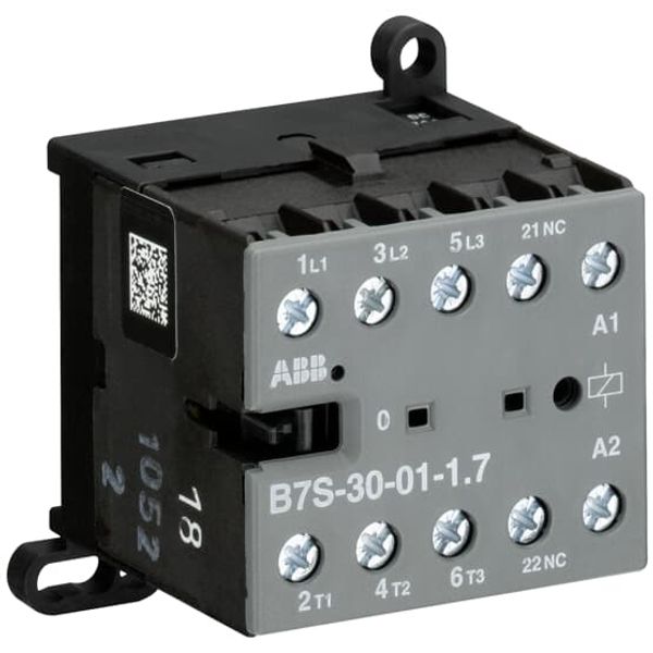 B7S-30-01-1.7-71 Mini Contactor 24 V DC - 3 NO - 0 NC - Screw Terminals image 2