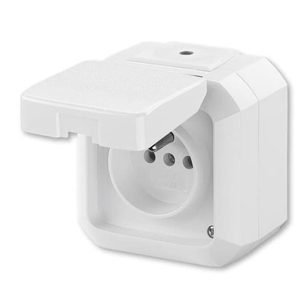 5598-2069 S Double socket outlet with earthing pins, with hinged lids, IP 44, for multiple mounting, with surge protection image 4