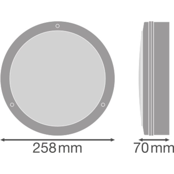 SURFACE BULKHEAD 250 SENSOR 10W 840 BK IP65 image 13