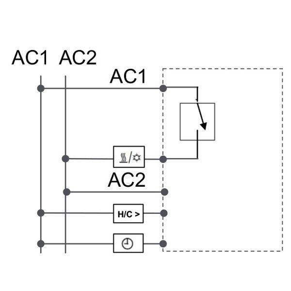 UP room controller, RAL9010 glossy 50x50, 5-30C, AC 24V, triac output, switchable 5 actuators each 3W, change-over input, TA 3.5K, LED displays image 4