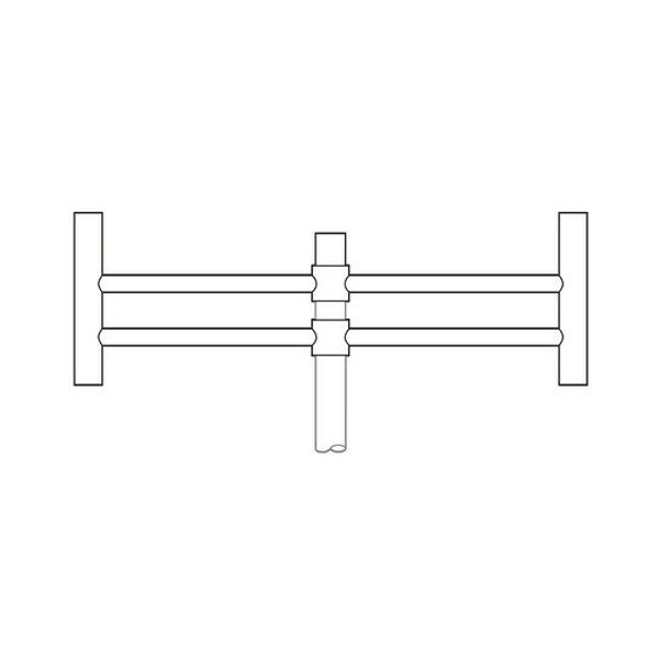 Mastausleger-Schiene, 2fach, DB 702S, Zopfmaß: 76mm image 1