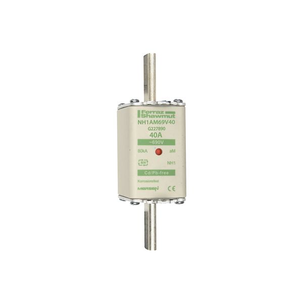 Fuse-link NH1 aM 690VAC 40A live tags Double indicator image 1