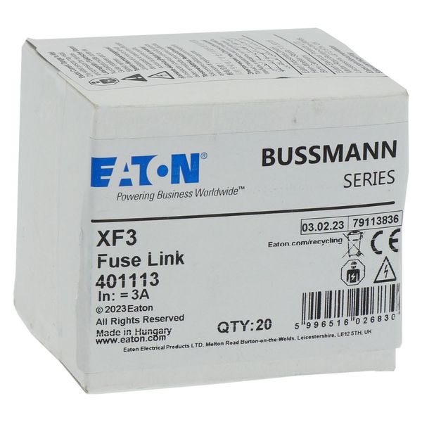 Time fuse-link, LV, 3 A, 15 x 58 mm, ESI 12-6 image 13