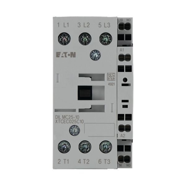 Contactor, 3 pole, 380 V 400 V 11 kW, 1 N/O, RDC 24: 24 - 27 V DC, DC operation, Spring-loaded terminals image 7