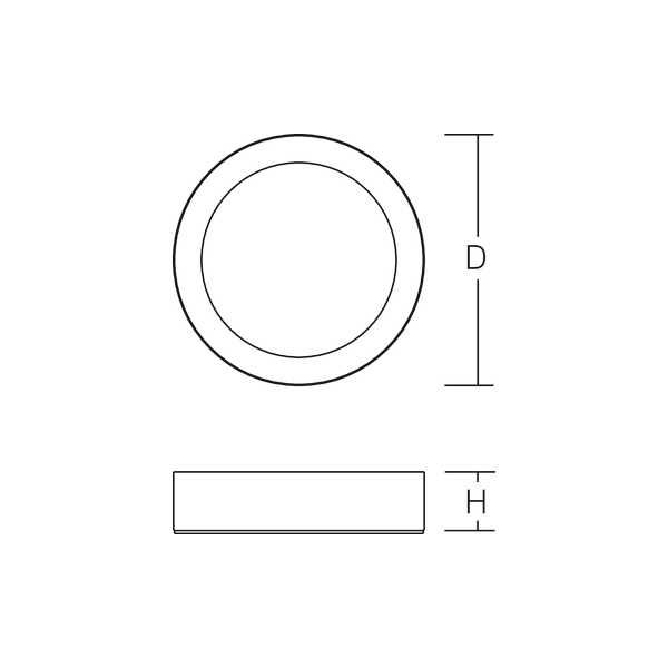 TOLEDO FLAT round, 5 W, 530 lm, 840, white, on/off Surface mounted dow image 4