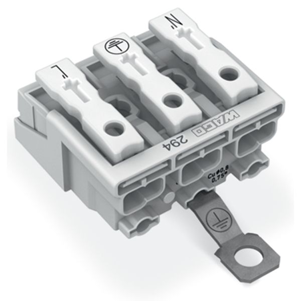 Lighting connector push-button, external with screw-type ground contac image 4