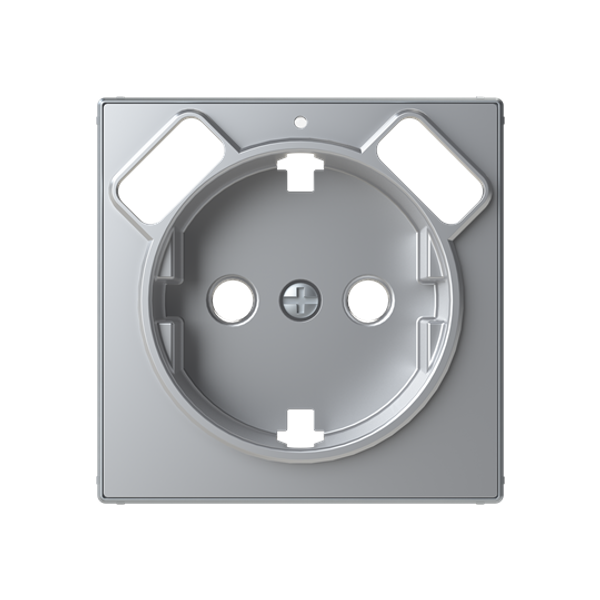 8588.3 PL Cover plate for Schuko socket outlet - Silver Socket outlet Central cover plate Silver - Sky Niessen image 1