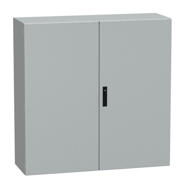 Spacial CRNG plain door w/o mount.plate. H1200xW1200xD400 IP55 IK10 RAL7035. image 1