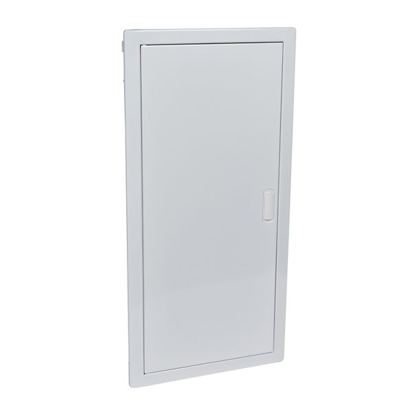 Flush-mounting cabinet Nedbox - metal door white RAL 9010 - 4 rows - 48+8 mod. image 1