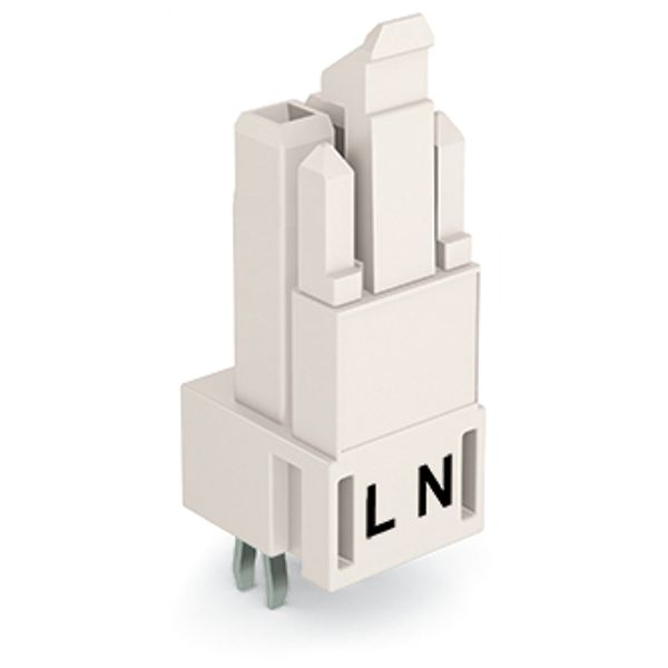 Socket for PCBs straight 2-pole white image 3