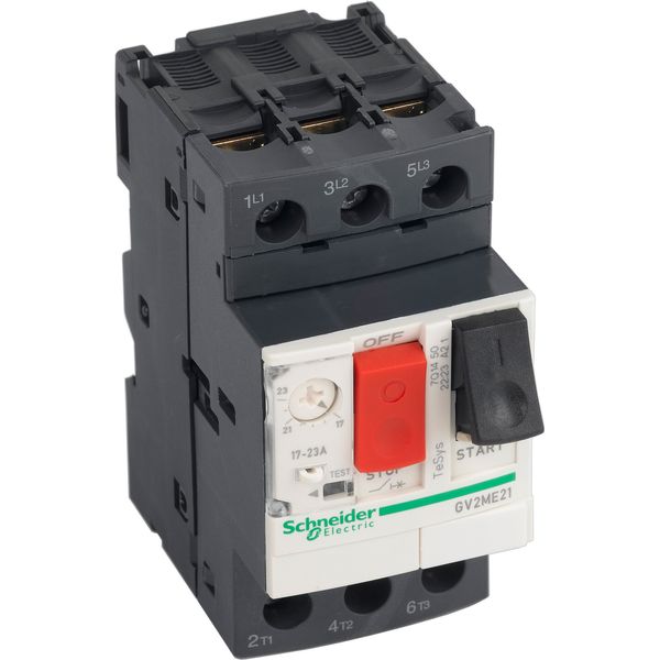 Motor circuit breaker, TeSys Deca, 3P, 17-23 A, thermal magnetic, screw clamp terminals image 1