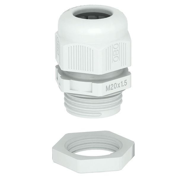 V-TEC VM12+ LGR Cable gland with locknut M12 image 1