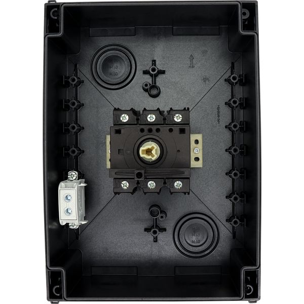 Main switch, P3, 100 A, surface mounting, 3 pole, STOP function, With black rotary handle and locking ring, Lockable in the 0 (Off) position image 28